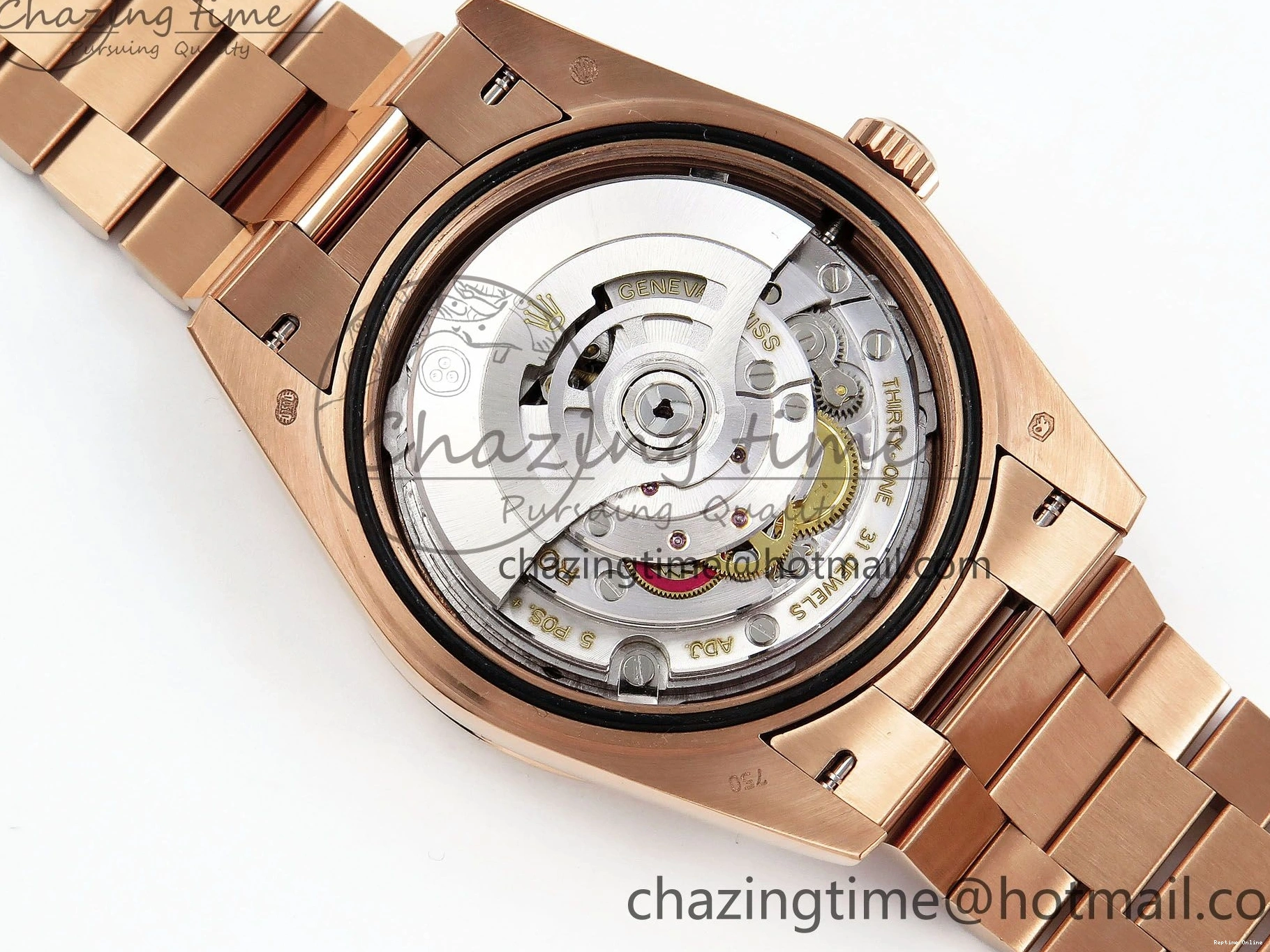 0125 SunProtective Day Date 40 RG JDF 904L Steel Brown Textured Stick Dial on President Bracelet VR3255 V3 (Gain Weight) 1359